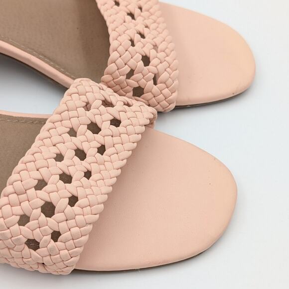 DV Dolce Vita Girls Braided Heeled Ankle Strap Sandals Pink Size US5 EU38 - Picture 10 of 11